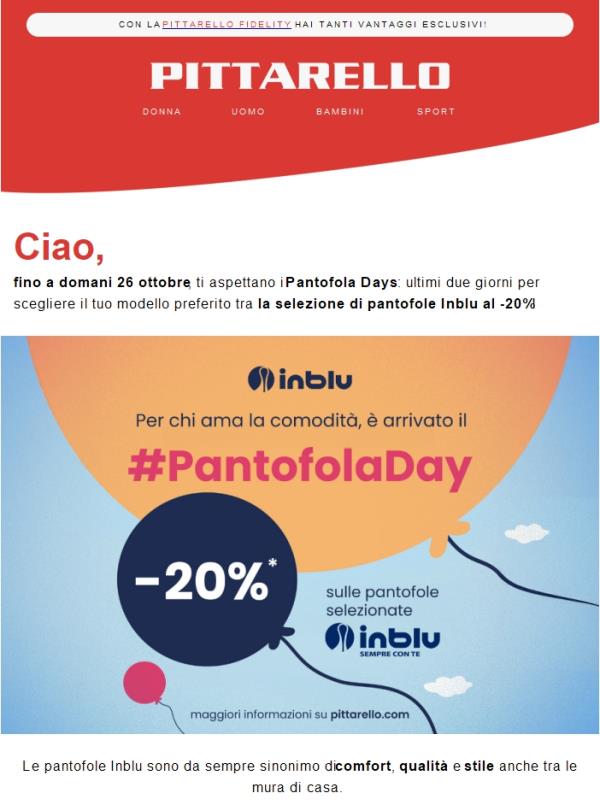 -20% sulle pantofole INBLU 👣 Ultimi giorni!
