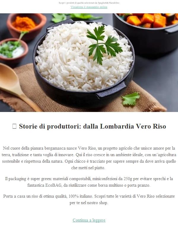 🌾 Storie di produttori: dalla Lombardia Vero Riso
