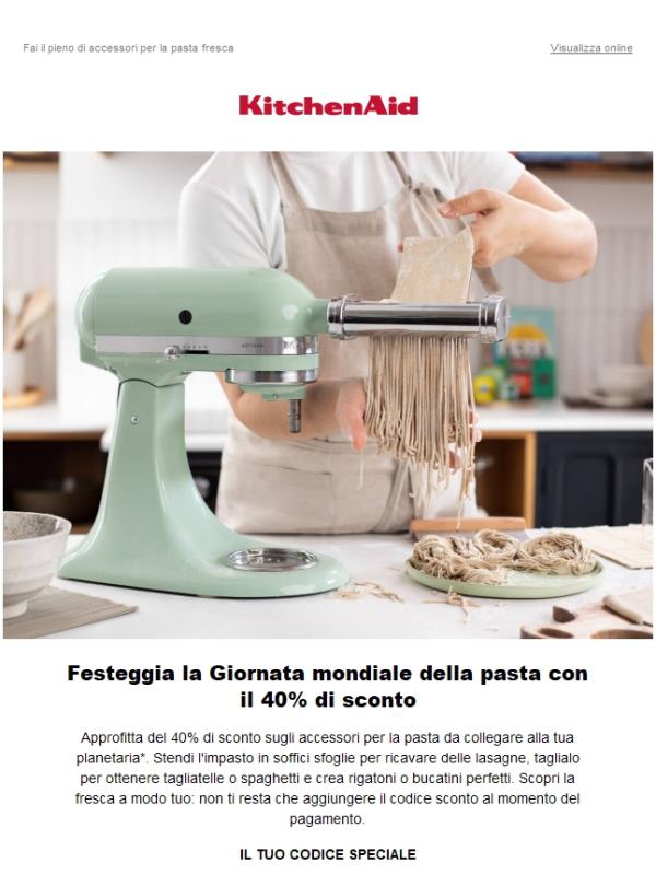 Festeggia la Giornata mondiale della pasta 🍝 con il -40%