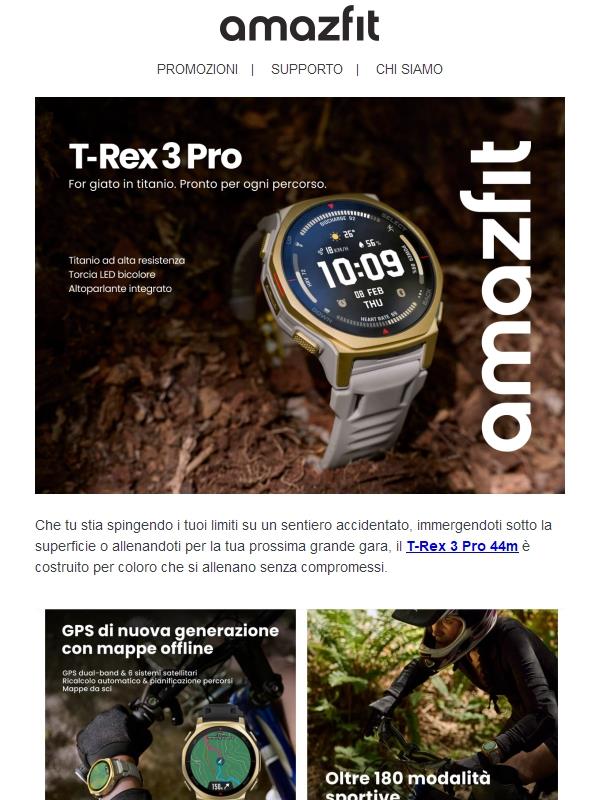 🎉Più piccolo nel design, grande nell'avventura: è arrivato il T-Rex 3 Pro 44m.