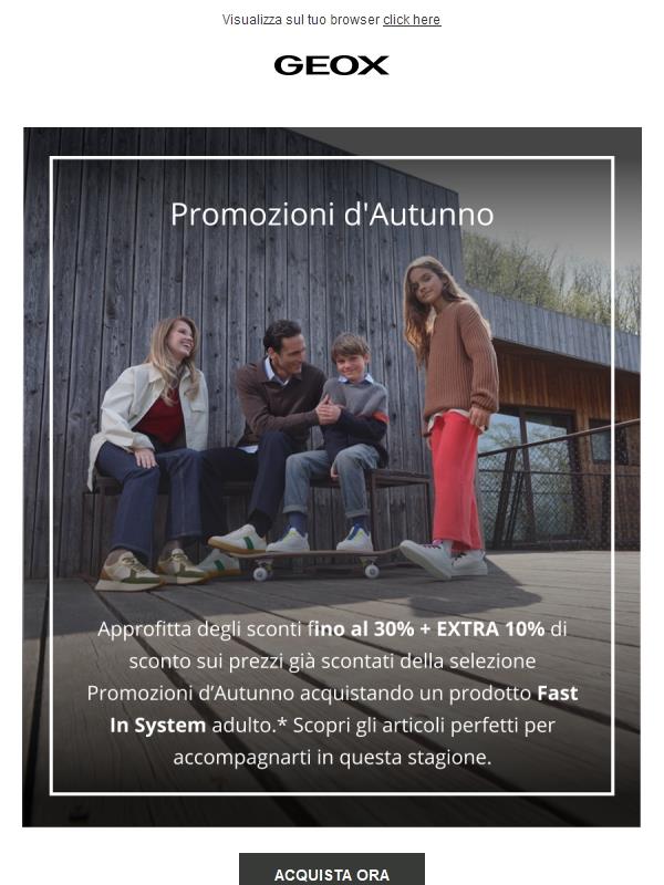 Sei ancora in tempo per gli sconti fino al 30% + EXTRA 10% sui prezzi già scontati   😎