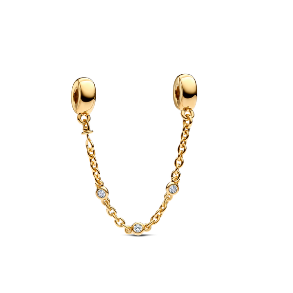Triple Clear Stone Safety Chain