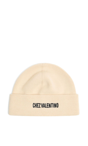 Chez Valentino cotton and wool beanie