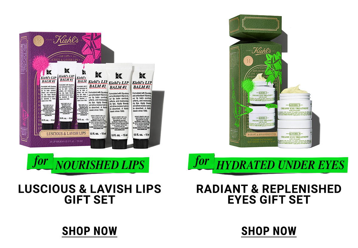 LUSCIOUS & LAVISH LIPS GIFT SET, RADIANT & REPLENISHED EYES GIFT SET