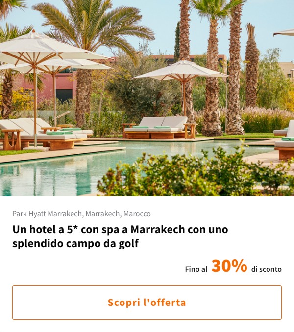 Un hotel a 5* con spa a Marrakech con uno splendido campo da golf