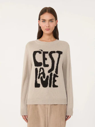 Maglia in Alpaca e Lana / Beige