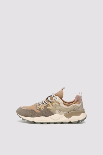 Sneaker Yamano 3 in Suede e Tessuto Tecnico / Beige