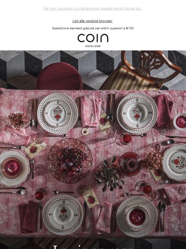 Coin Days: Tavola in rosa con il 20% di sconto con Coincard