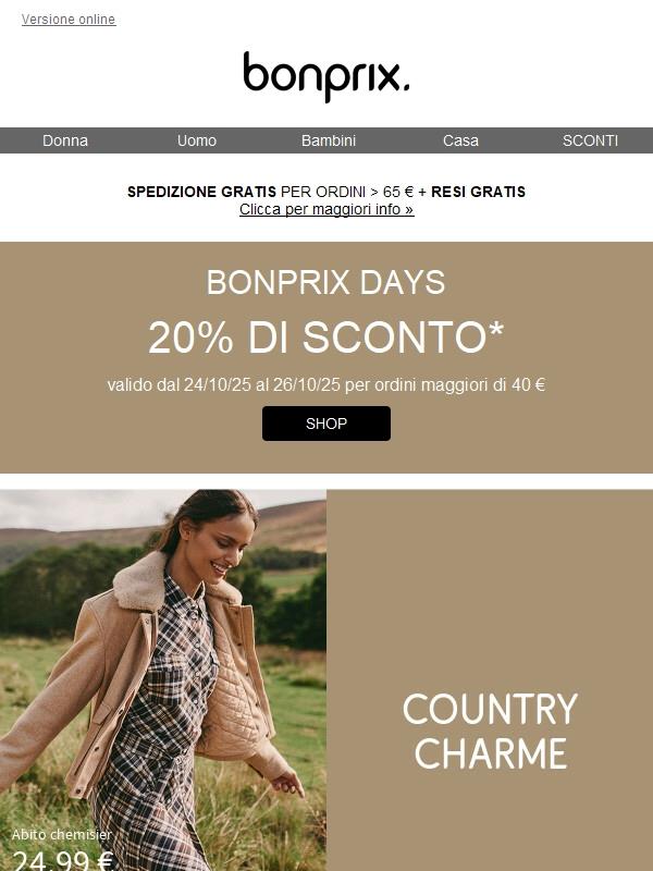 Ultimo giorno! ⏰ -20% sui look autunnali