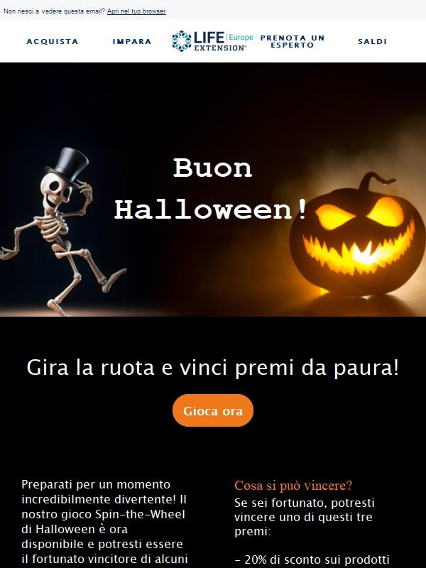Gira la ruota e vinci premi da paura!