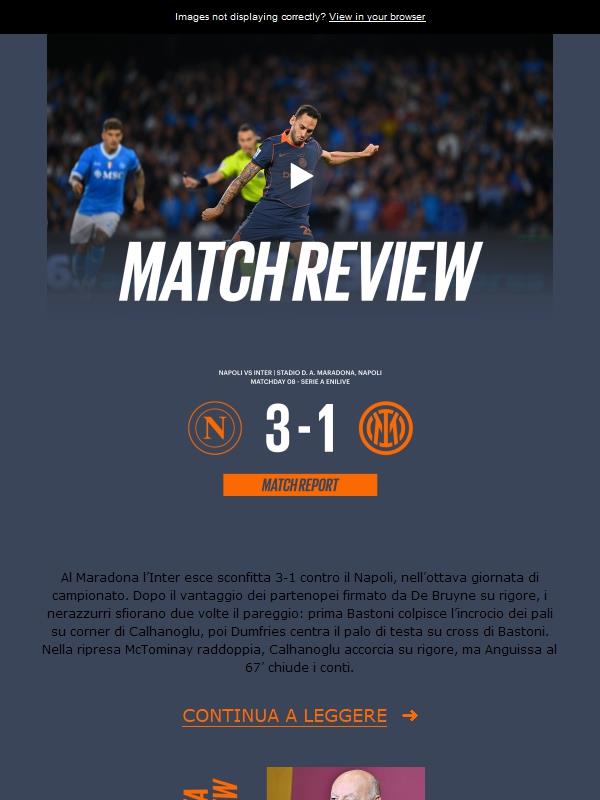 Match review, Napoli-Inter 3-1