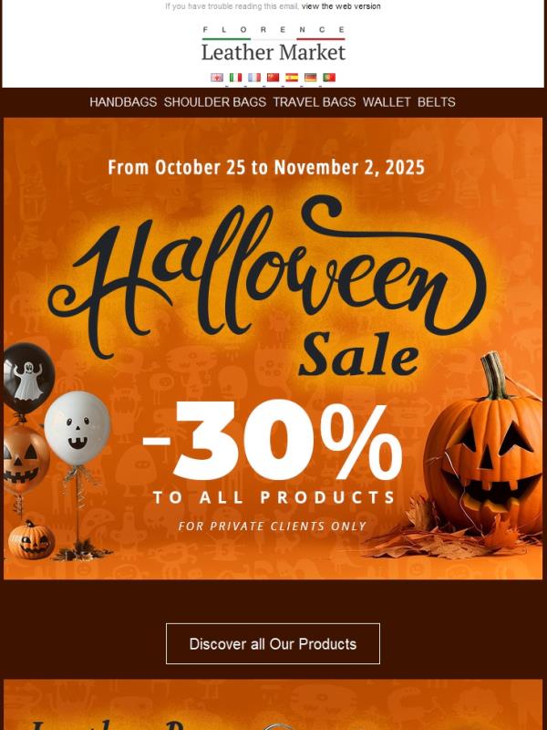 Halloween Exclusive: 30% Off All Products