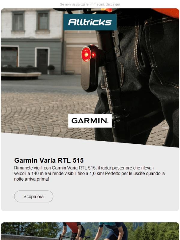 Garmin Varia RTL515: sicurezza e connessione su ogni strada!