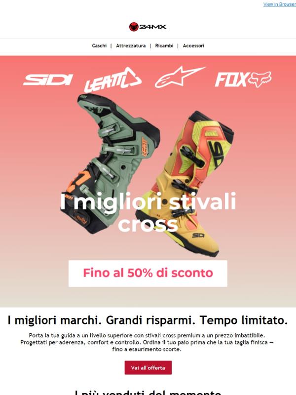 Offerte imperdibili su stivali cross selezionati!