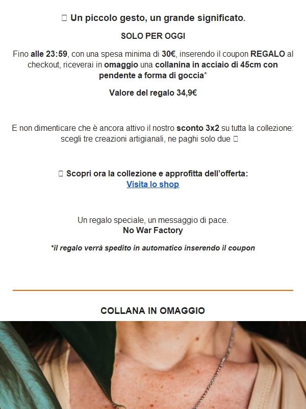 🎁 Solo per Oggi: ricevi in regalo la collana a goccia
