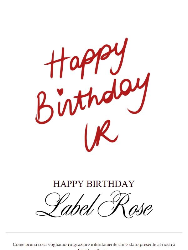 -20% SU TUTTO! HAPPY BIRTHDAY LR