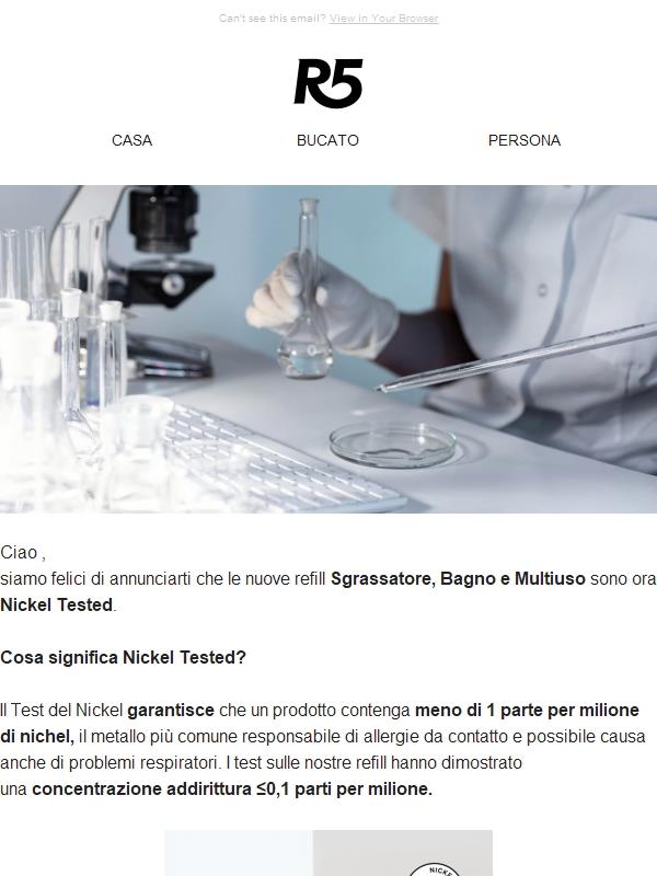 Le nuove Refill sono Nickel Tested