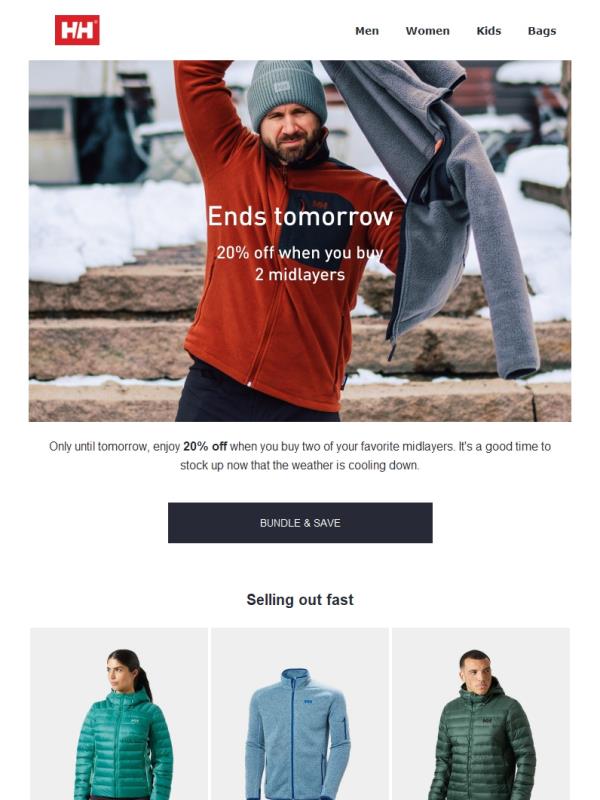 Ends tomorrow: buy 2, get 20% off