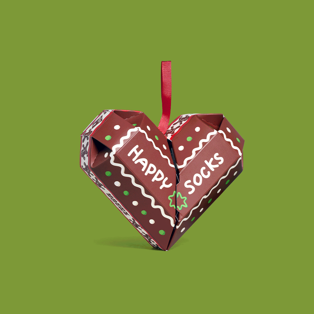 2-Pack Gingerbread Heart Socks Gift Set