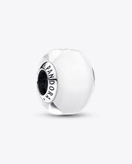 White Mini Murano Glass Charm