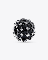 Sparkling Pavé Round Black Charm