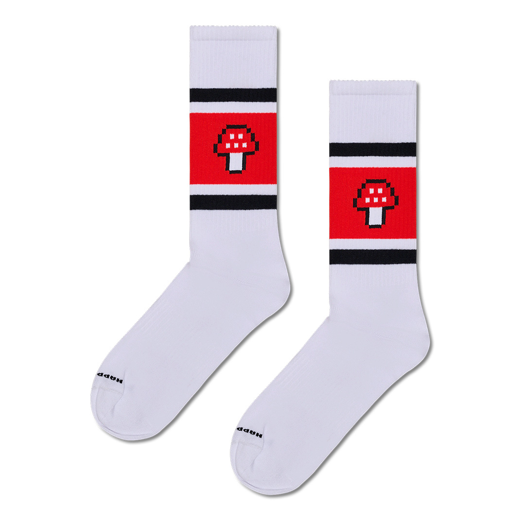 Mushroom Stripe Sneaker Sock