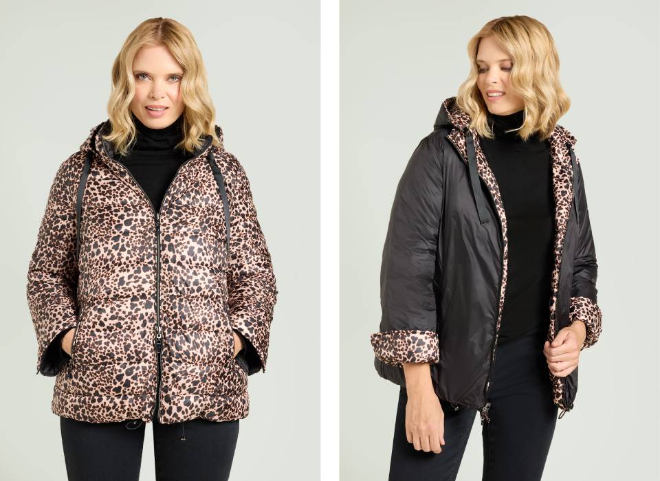 PIUMINO REVERSIBILE CON STAMPA ANIMALIER