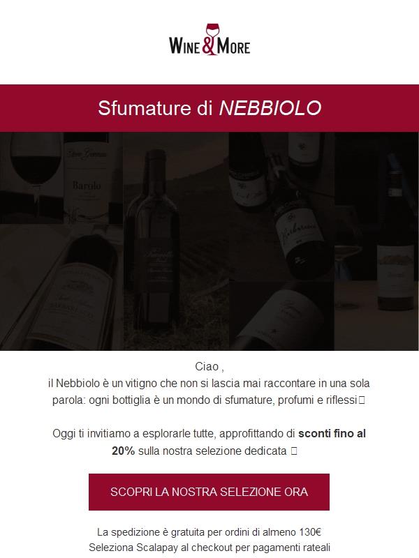 🍷 Scopri le sfumature del nebbiolo: fino al 20%OFF