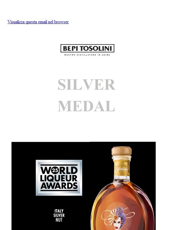 BEPI TOSOLINI: Amaretto Salizà SILVER MEDAL ai World Liqueur Awards 2025 UK