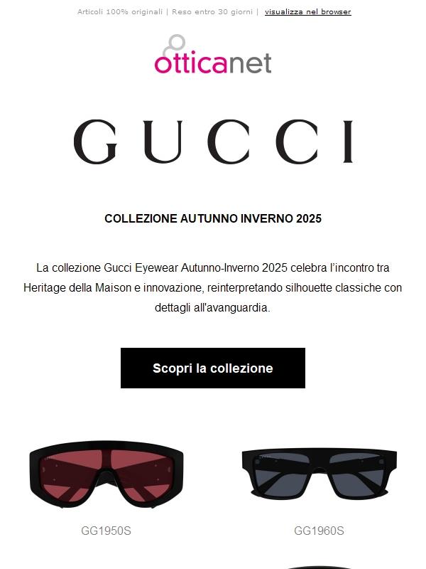 Gucci Eyewear FW25: In esclusiva su Otticanet