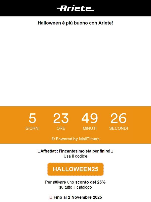 Ultima chiamata per le offerte di Halloween. Affrettati...