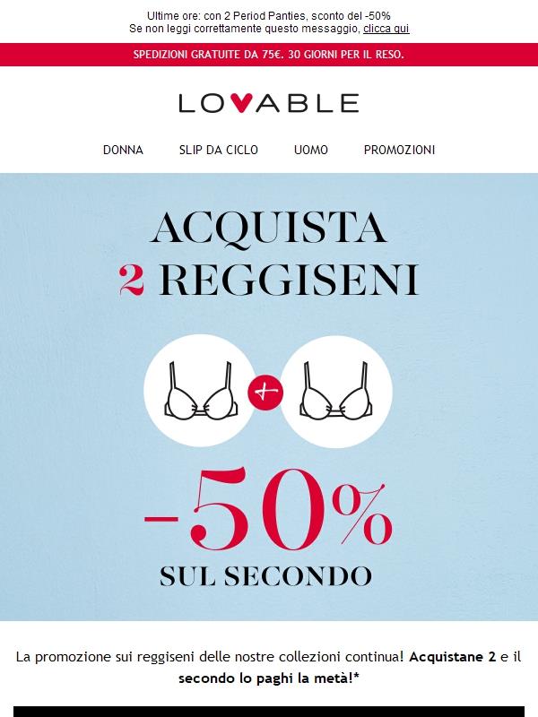 ✨ - 50% sul secondo reggiseno!
