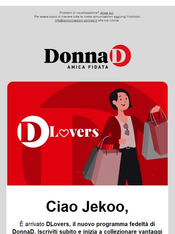 È arrivato DLovers: il nuovo programma fedeltà di DonnaD!