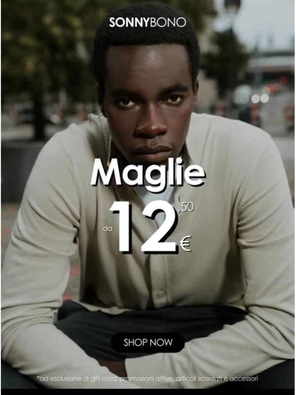 ⏳Countdown Iniziato: Maglie da 12,50€