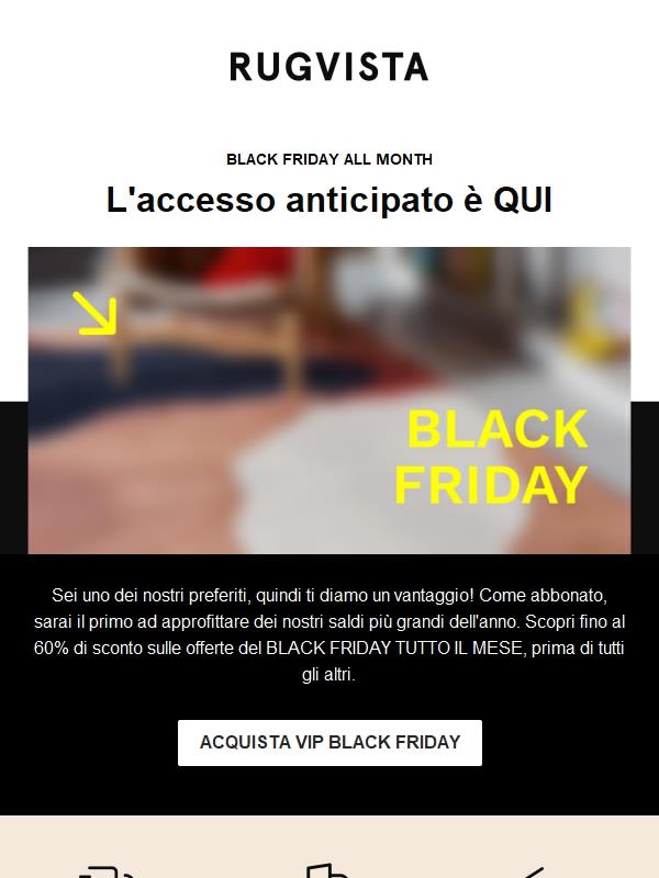 🖤 L'accesso anticipato al BLACK FRIDAY inizia ORA  🖤