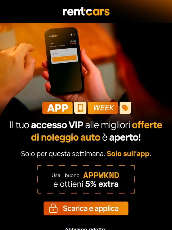 🔥 La Settimana dell’App inizia: buono + fino al 60% prima del Black!