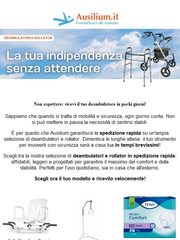 Libertà di movimento subito: Deambulatori e Rollator con Spedizione Veloce 🚀