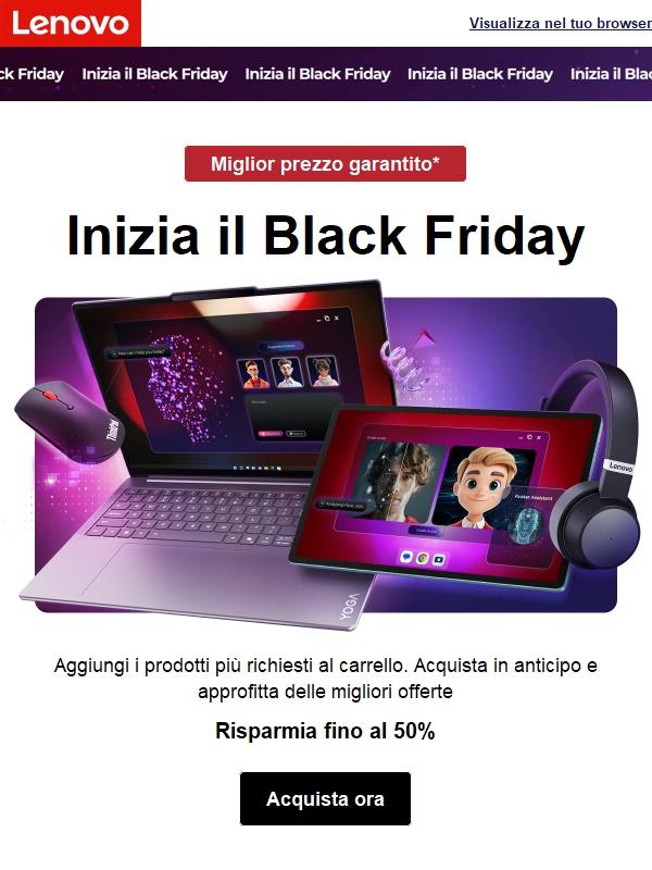 Perché aspettare? Acquista ora e risparmia fino al 50%