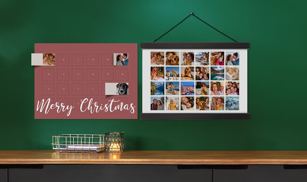 Calendario dell'Avvento con foto