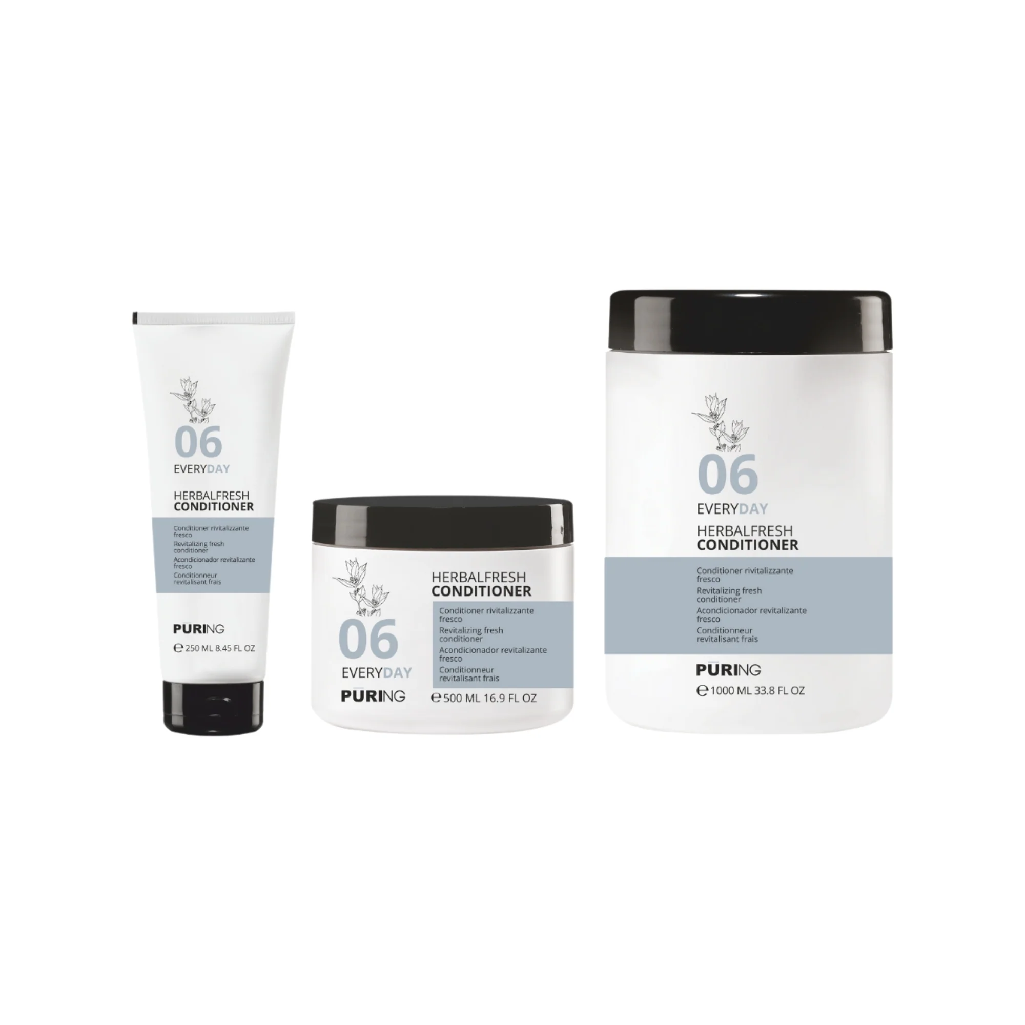 Image of PURING Everyday Herbalfresh Conditioner, Condizionante Rivitalizzante Fresco Formati da 250/500/1000ml