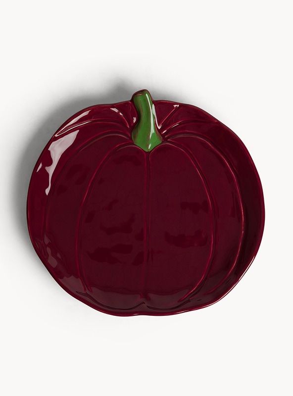 Piatto da portata in stoneware a forma di zucca