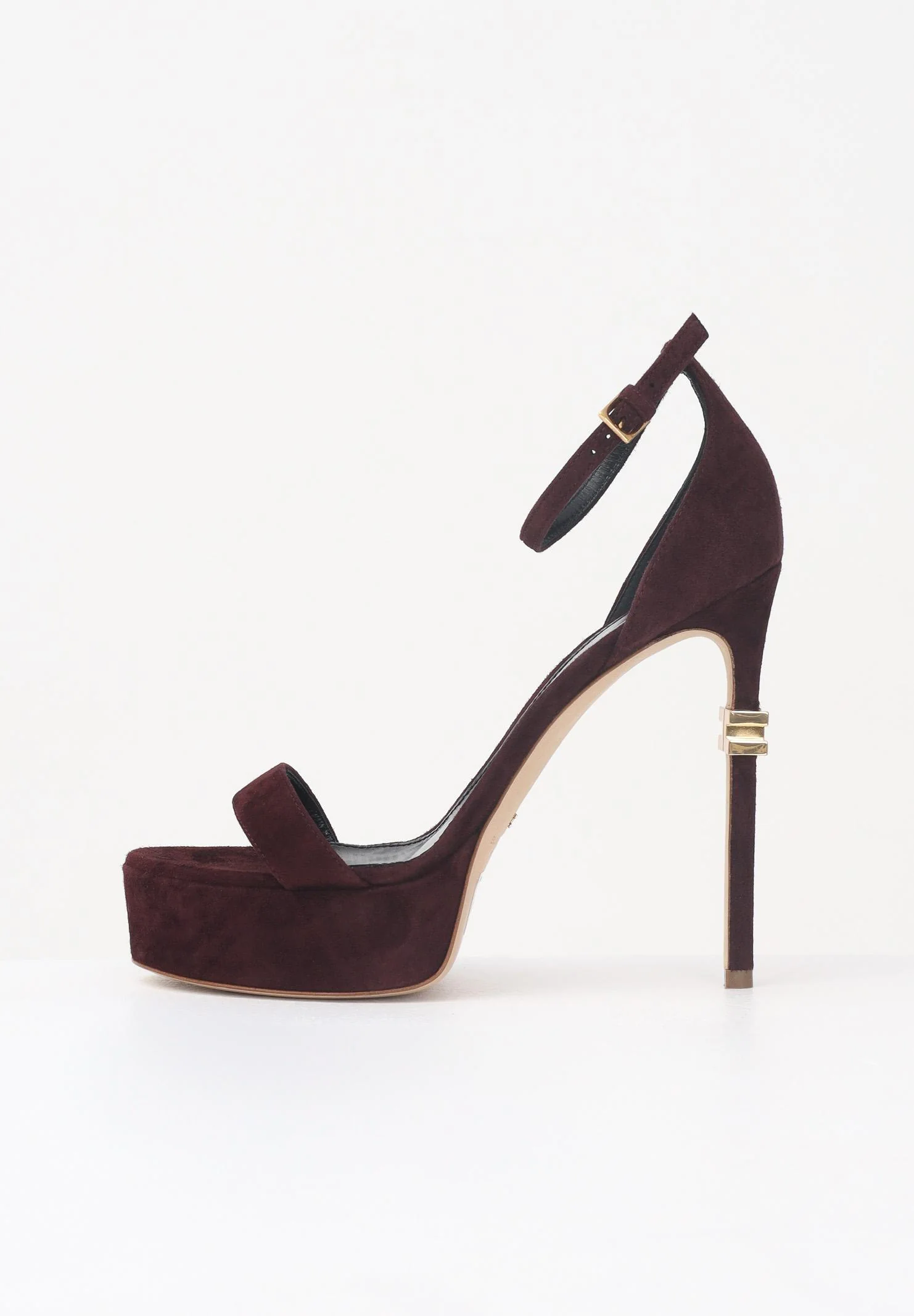 Image of ELISABETTA FRANCHI Sandali con tacco bordeaux da donna