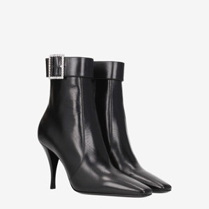 Saint Laurent Ankle Boots Women Leather Black