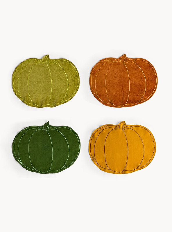 Tovaglietta velluto a forma di zucca