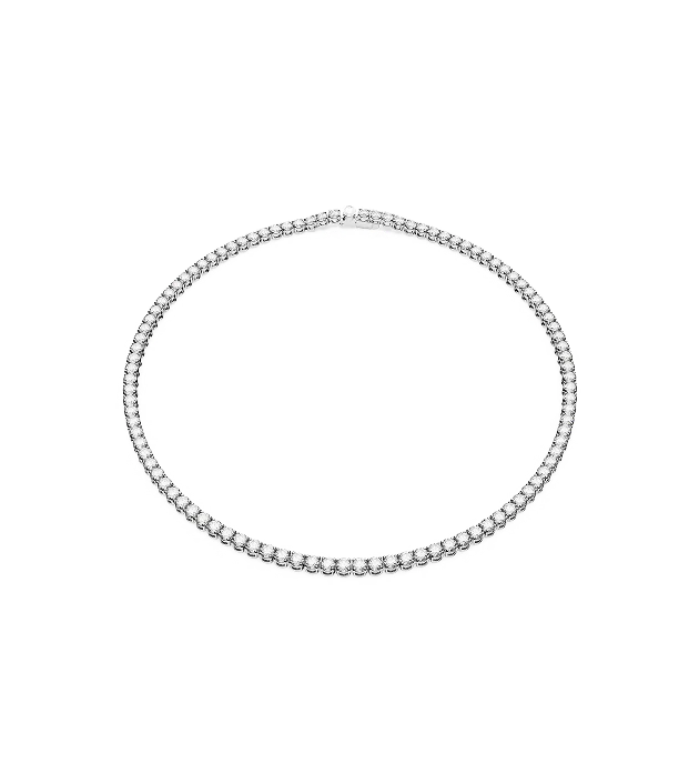 Collana Matrix Tennis, Taglio Round, Bianca, Placcato rodio Collana Matrix Tennis, Taglio Round, Bianca, Placcato rodio