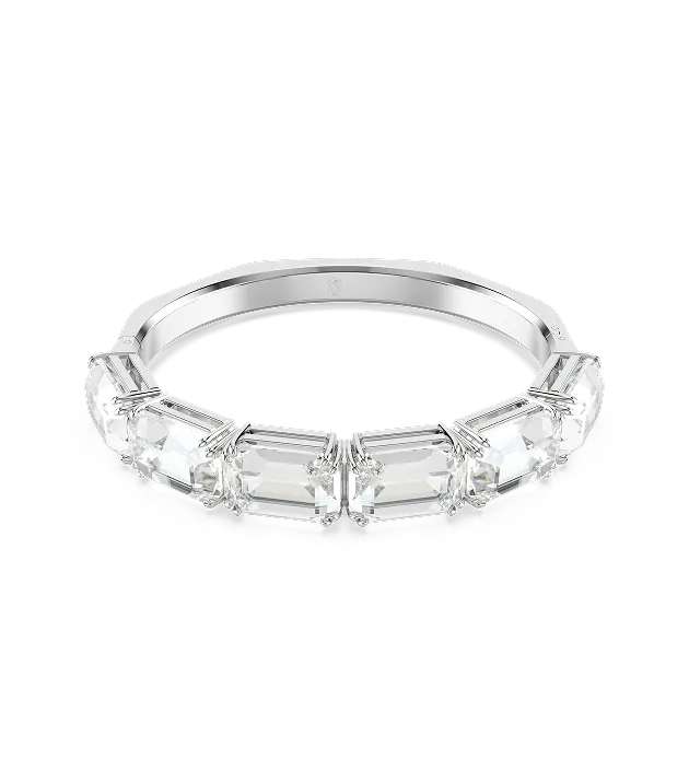 Bracciale rigido Millenia, Taglio Octagon, Bianco, Placcato rodio Bracciale rigido Millenia, Taglio Octagon, Bianco, Placcato rodio