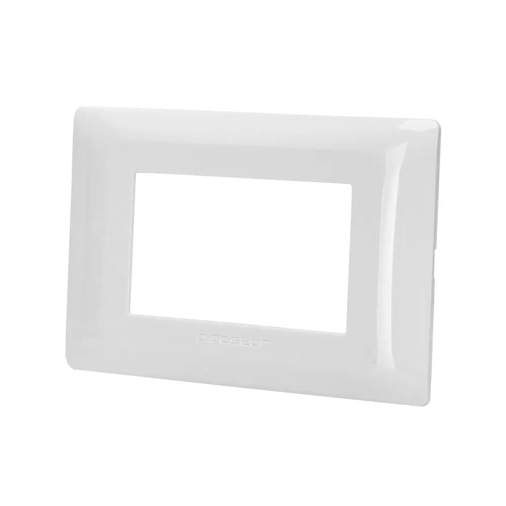 Placca 3 moduli 503 in plastica bianca compatibile anche con BTicino Matix