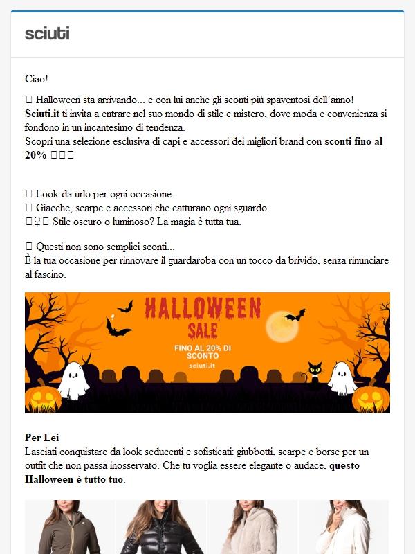Sconti da brivido: fino al 20% su Sciuti.it 🎃