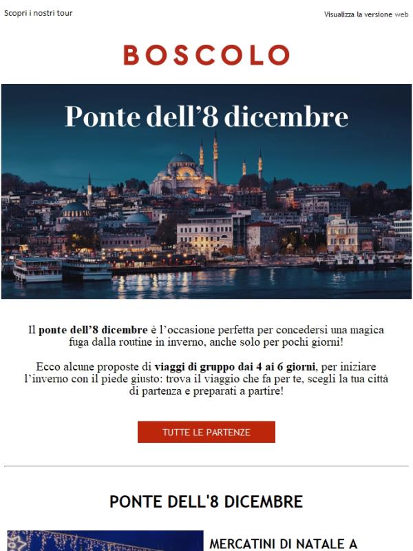 Viaggi brevi – Ponte 8 dicembre
