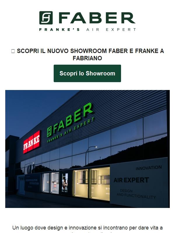 Scopri il nuovo Showroom Faber & Franke a Fabriano ✨
